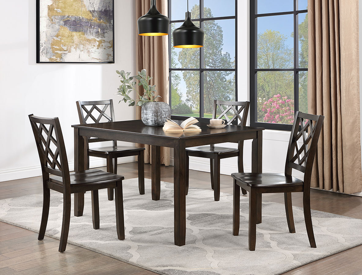 D4126 Dining Room Set (Oak and Walnut) by Global Furniture