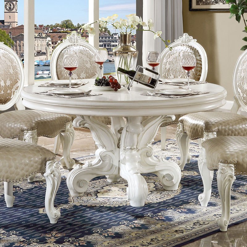 Versailles Round Dining Table Acme Furniture | Furniture Cart