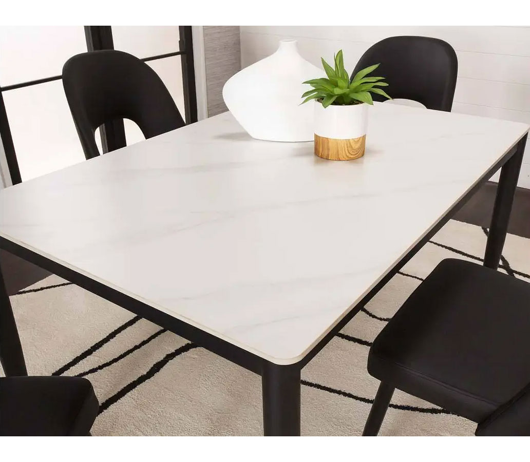 Marta 48 Inch Rectangular Dining Room Set W/ Amore Chairs Cramco ...