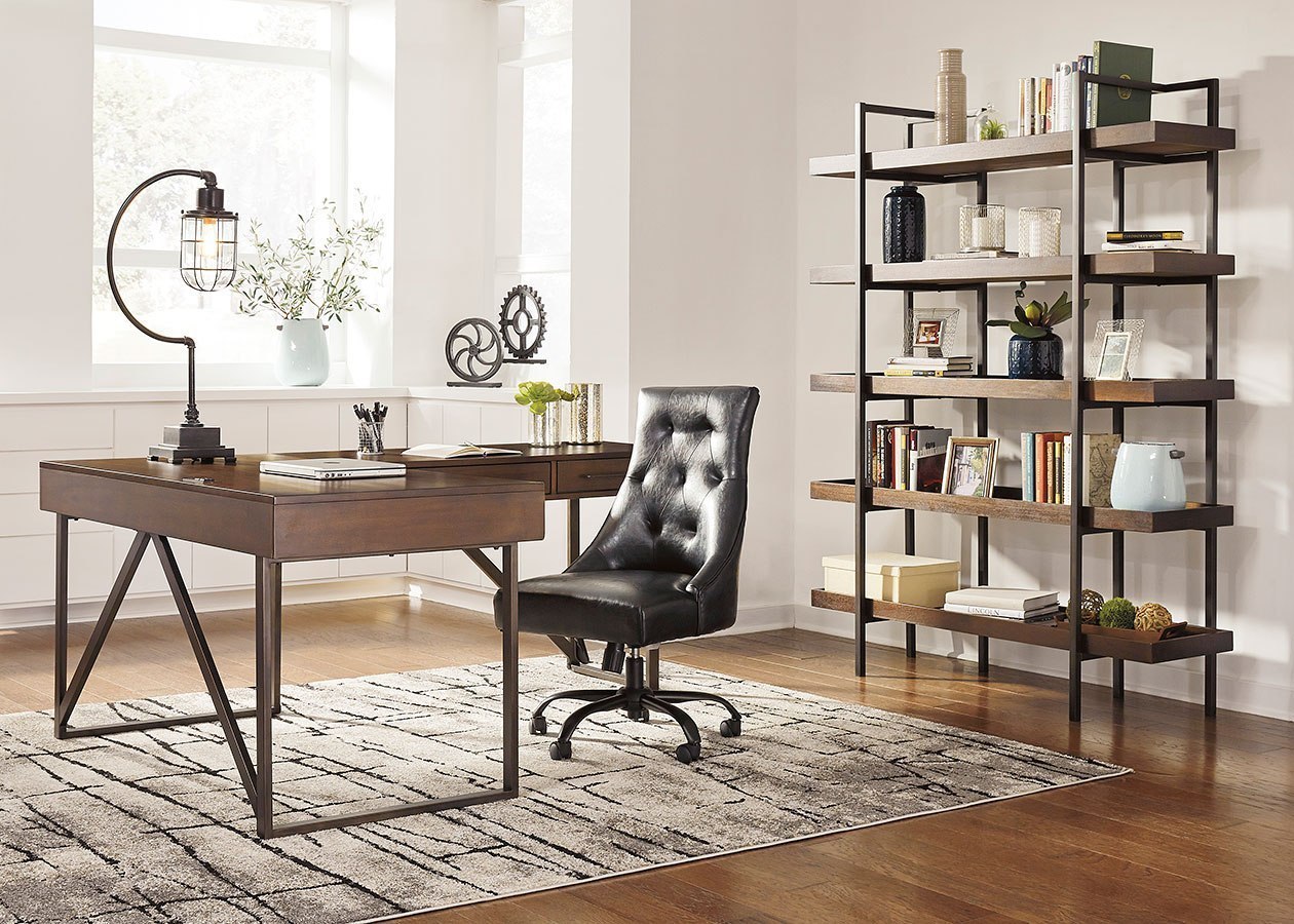The Starmore Brown 2 Pc. Office Desk, Chair is available at