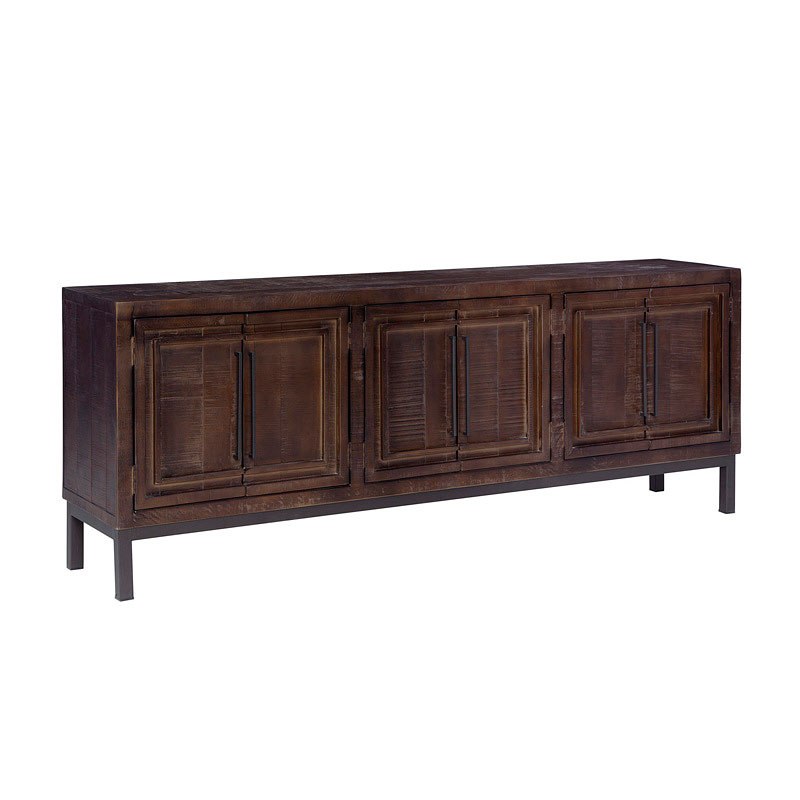 Zander 84 Inch Console W/ 6 Doors (Umber) Aspenhome | Furniture Cart