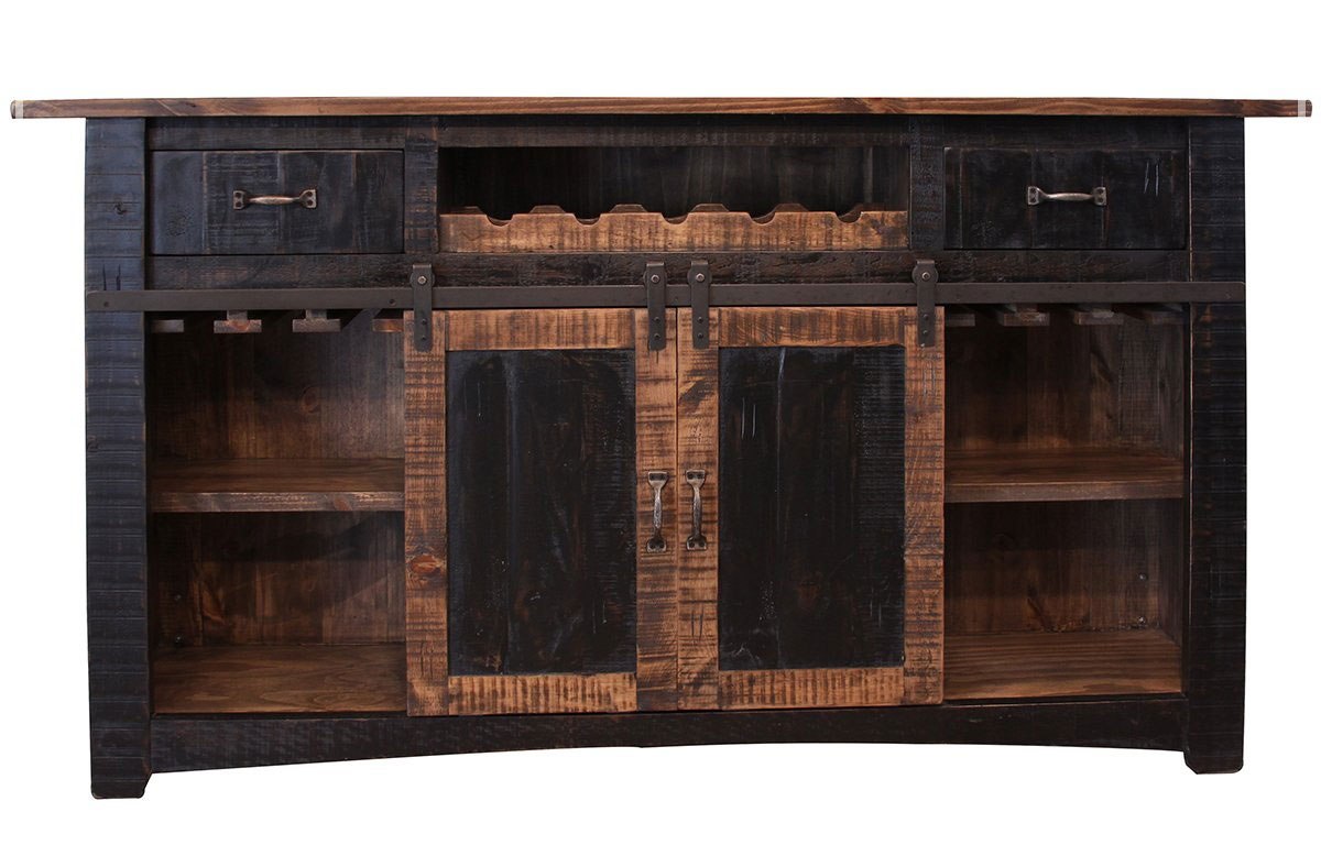 Pueblo Home Bar Set (Brown/ Black) IFD Furniture, 4 Reviews