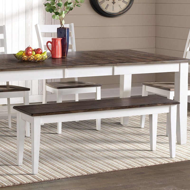 Kona Backless Bench (Gray/ White) Intercon Furniture Furniture Cart