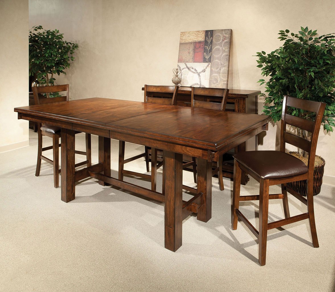 Kona Gathering Dining Room Set Raisin Intercon Furniture Furniture Cart