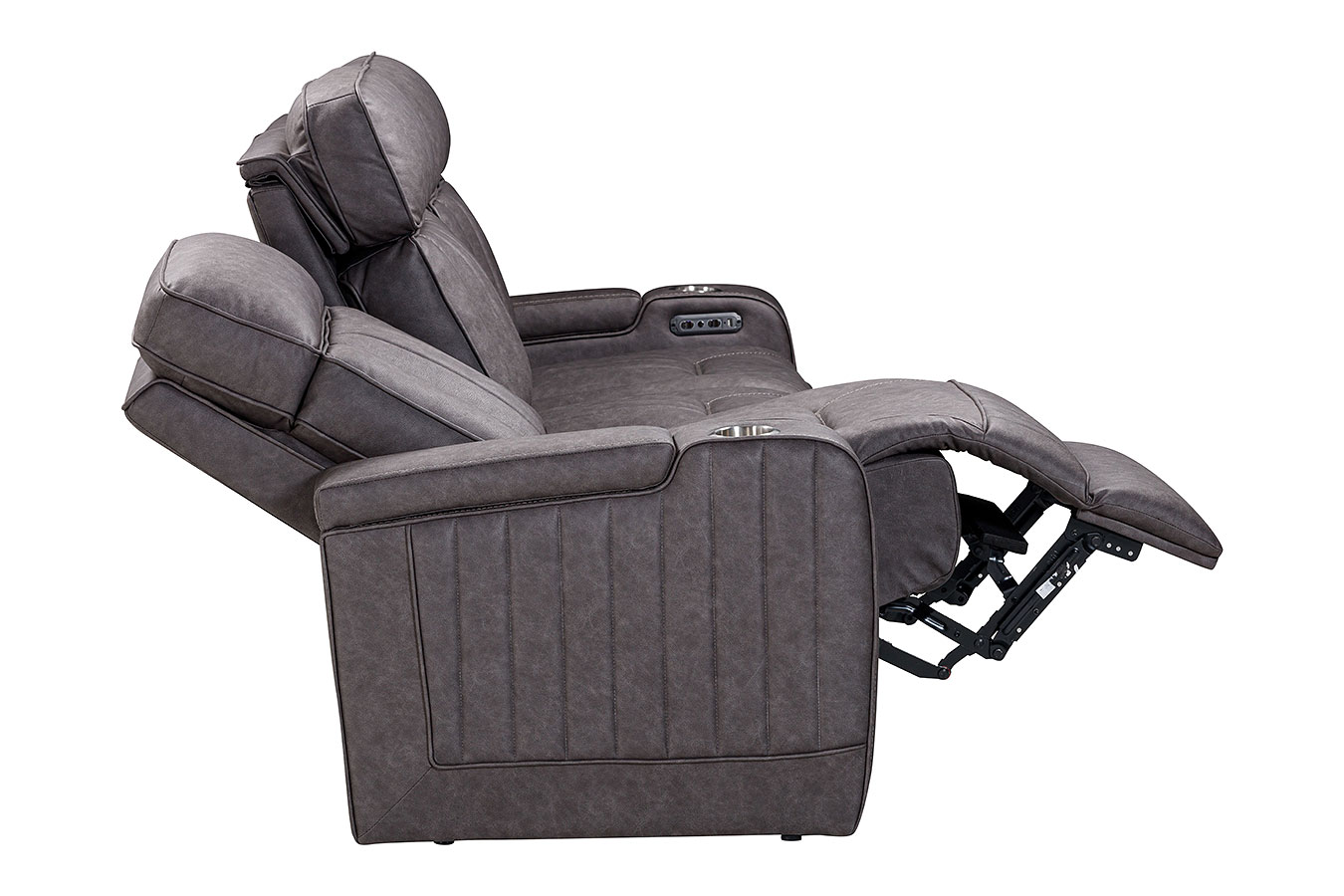 Equinox Mercury Power Reclining Sofa W/ Drop Down Table And Power ...