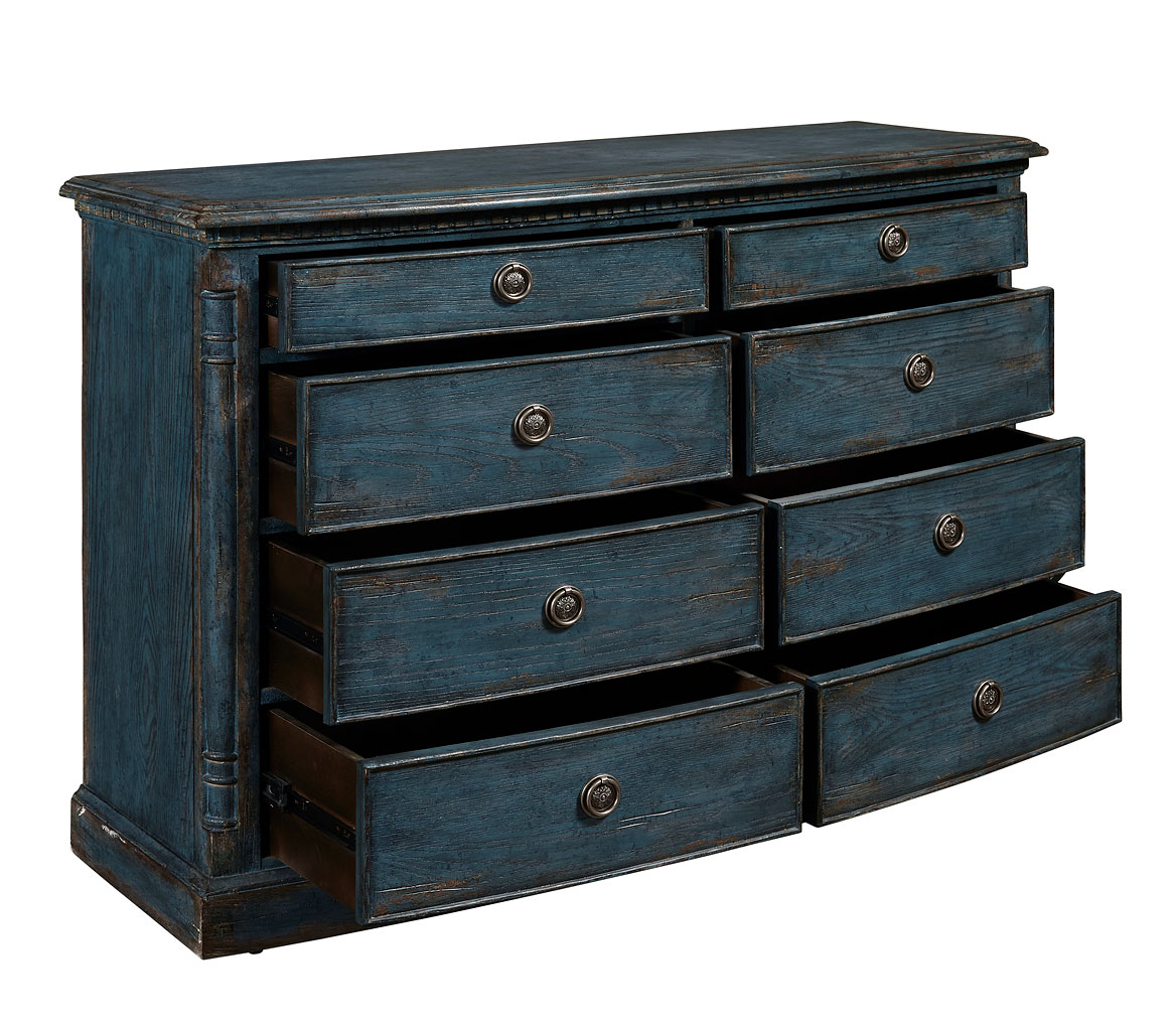 Robin Egg Blue 8 Drawer Dressing Chest Pulaski Furniture