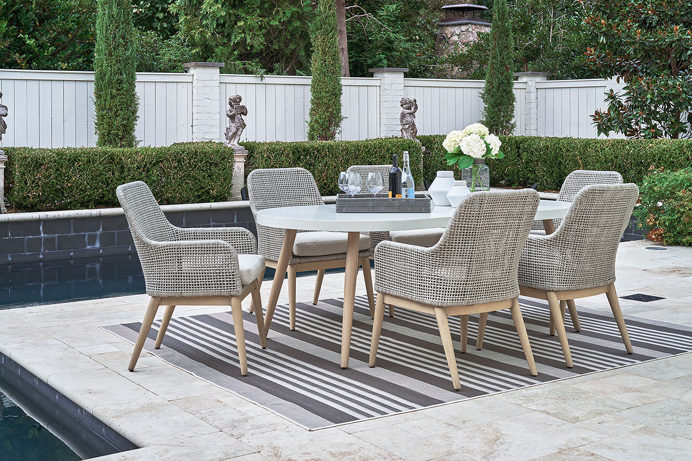 Seton Creek Outdoor Dining Table - White