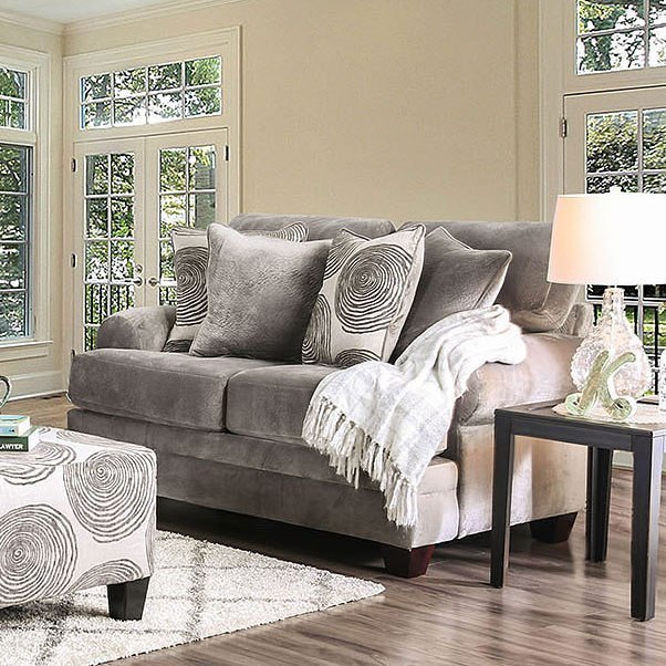 Bonaventura Living Room Set (Gray) Furniture Of America