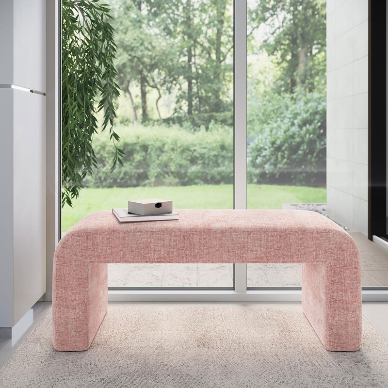 Sophia Small Bench Pink Jofran Furniture Furniture Cart