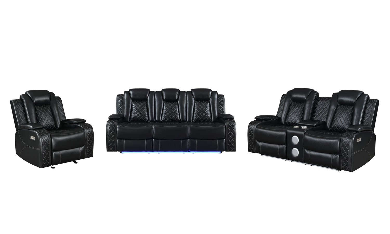Orion Reclining Living Room Set (Black) New Classic Furniture