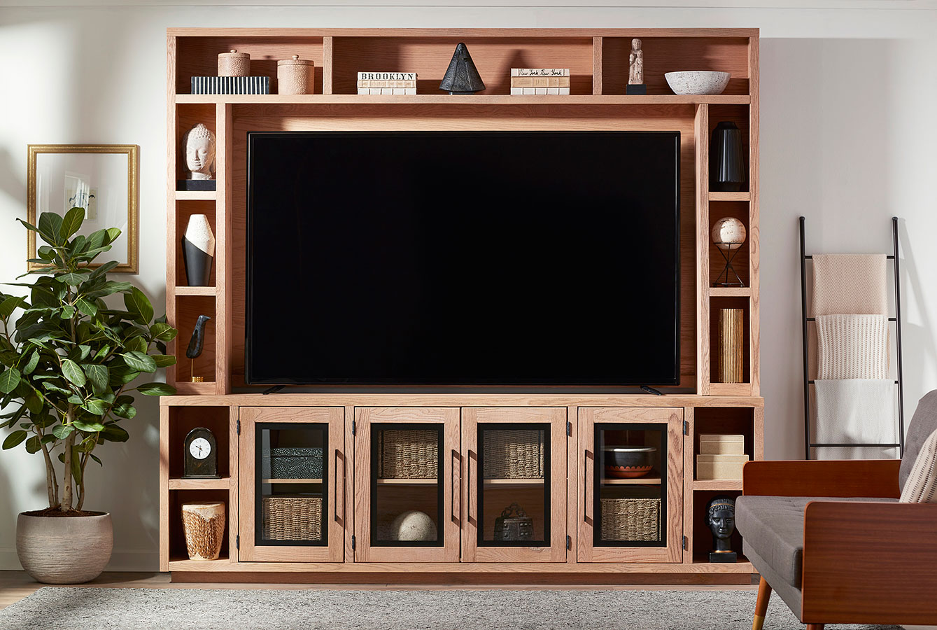 Paige 97 Inch Console W/ Hutch (Cashew) Aspenhome | Furniture Cart