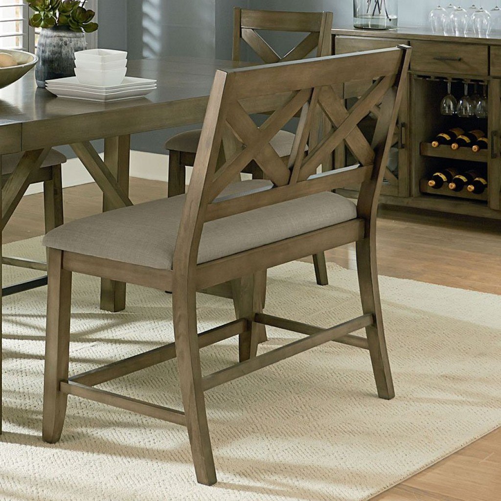 Omaha Counter Height Dining Set W Upholstered Chairs Grey Standard Furniture