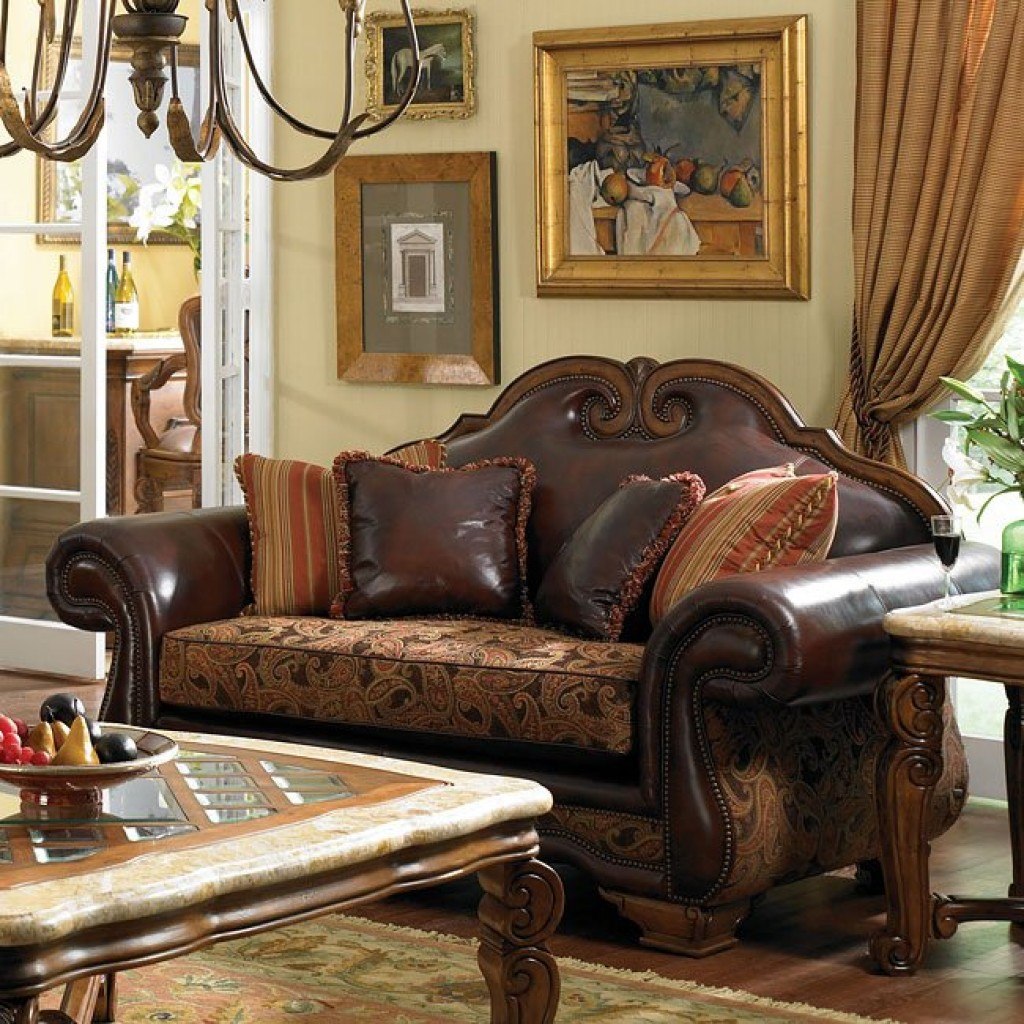 Tuscano Living Room Set Brick Aico Furniture Furniture Cart