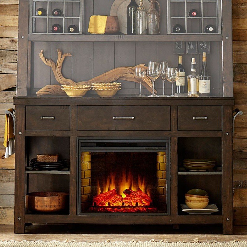 Moreno Valley Buffet W/ Fireplace Liberty Furniture Furniture Cart
