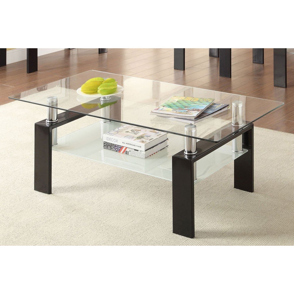 Tempered Glass Coffee Table Coaster Furniture | Furniture Cart