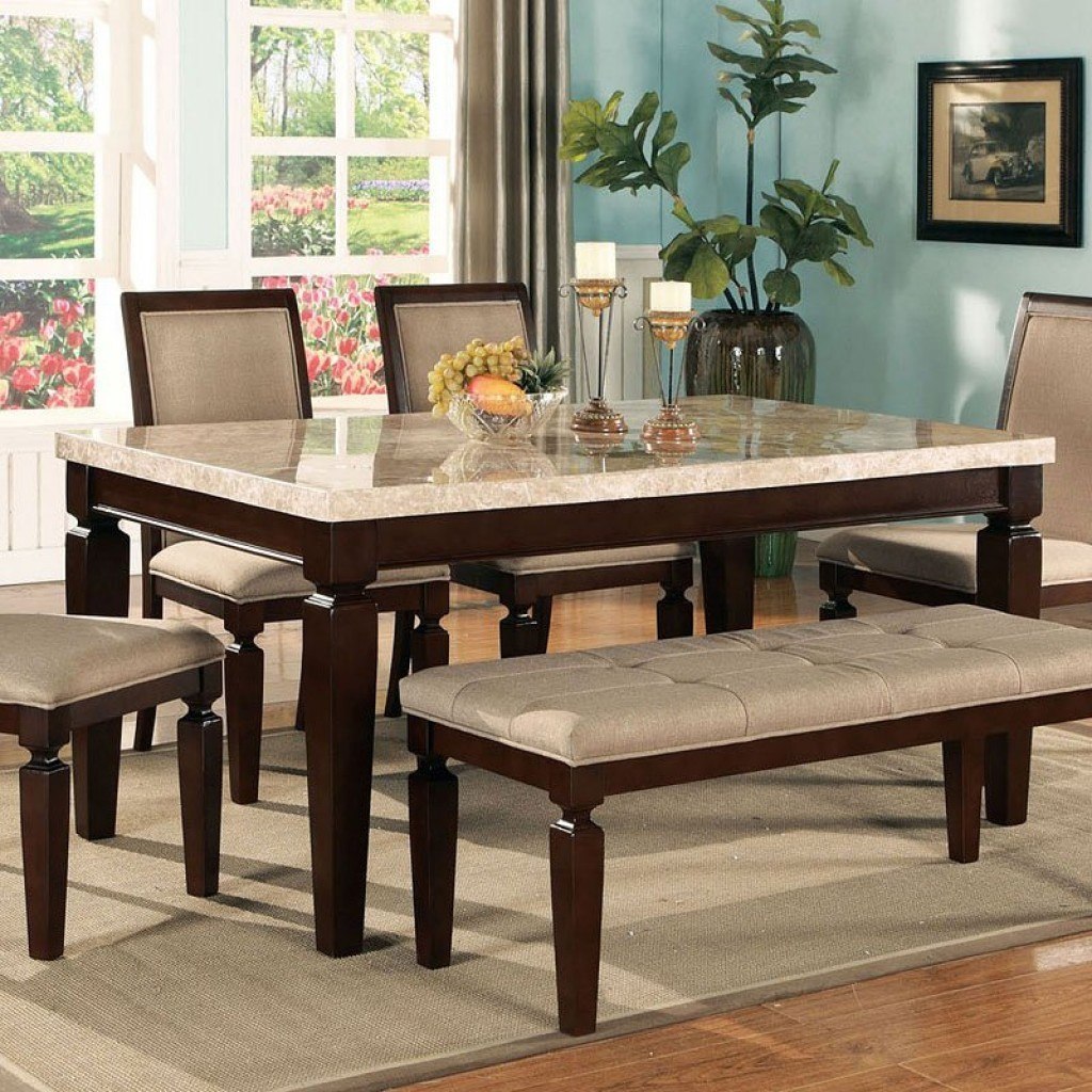 Agatha White Marble Top Dining Table Acme Furniture | Furniture Cart