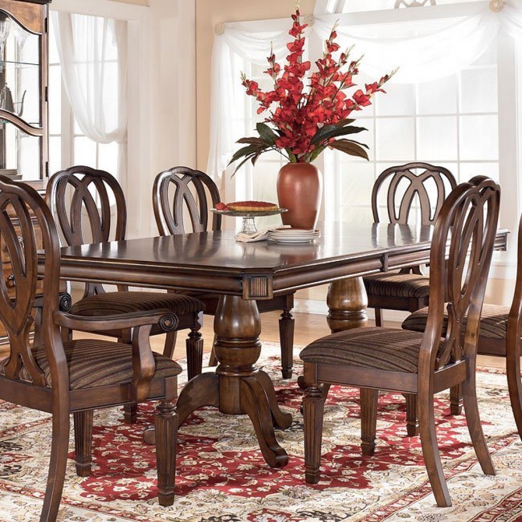 Hamlyn Pedestal Dining Room Set Signature Design By Ashley Furniture Cart