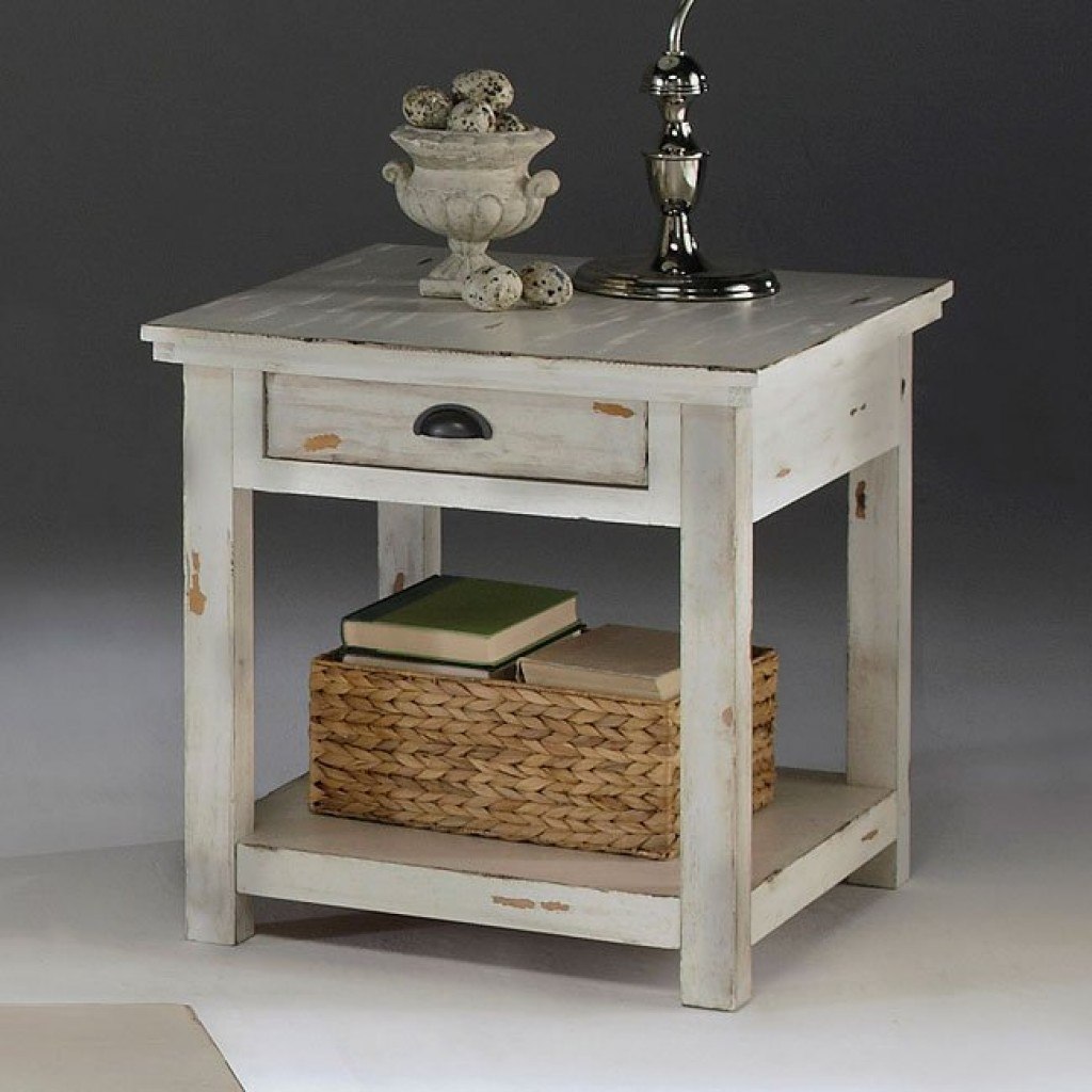 Willow End Table (Distressed White) Progressive Furniture, 1 Reviews