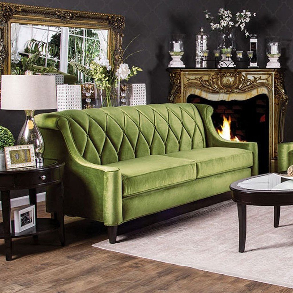Limerick Living Room Set Green Furniture Of America Furniture Cart