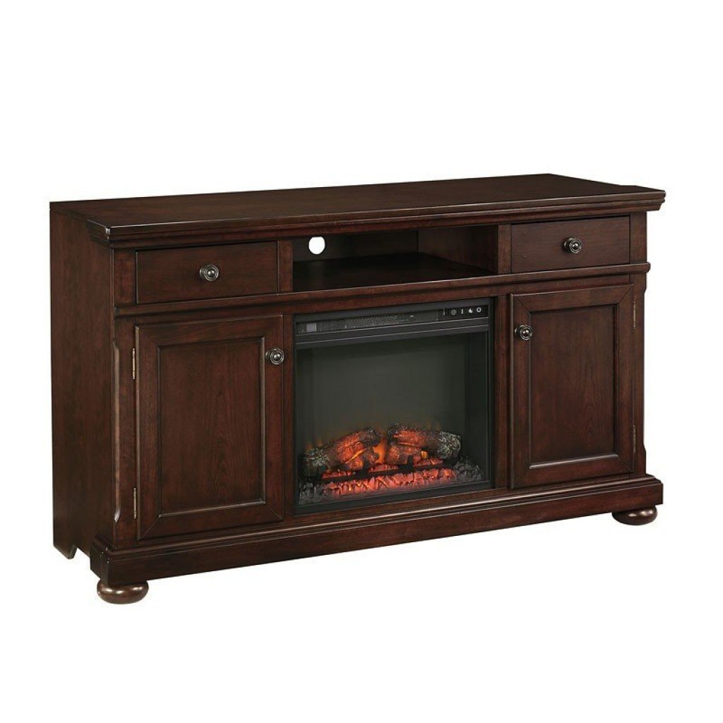 Porter 62 Inch Extra Large TV Stand W/ Fireplace ...