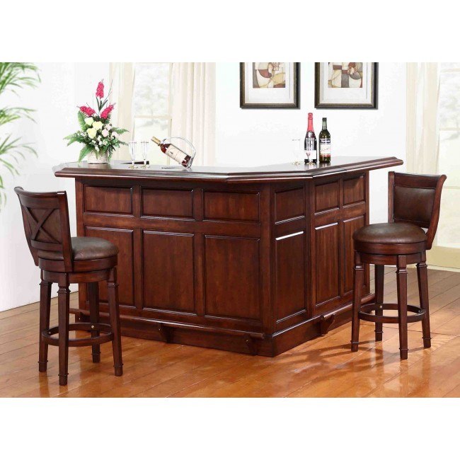 Belvedere Return Home Bar Set Distressed Walnut ECI Furniture