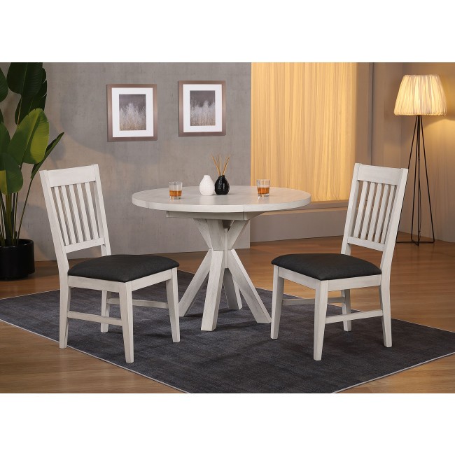 Summer Winds Drop Leaf Dining Room Set w/ Mission Back Side Chair (SeaGull Gray)