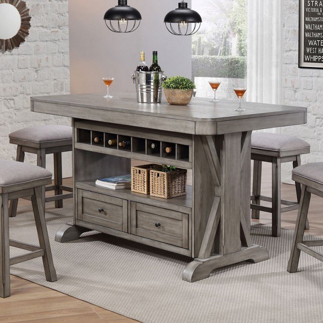 Grey kitchen island cheap with stools