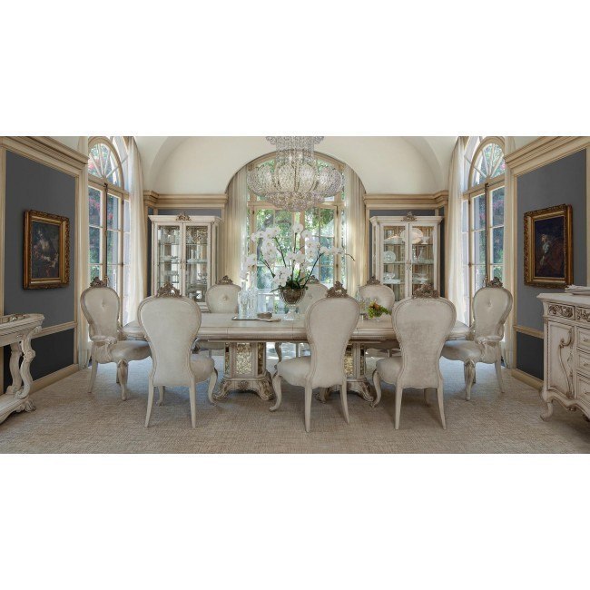 Champagne dining table set best sale