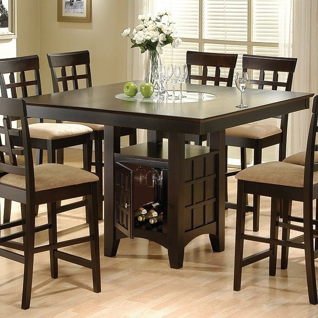 Mix and Match Storage Counter Height Table Cappuccino