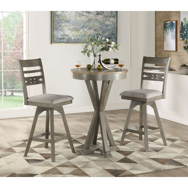 Gray pub sales table set