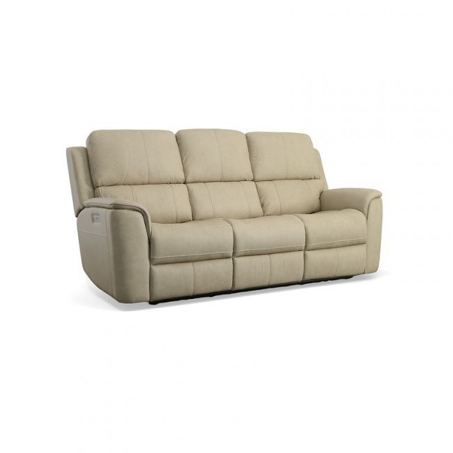 Henry Power Reclining Sofa Beige Flexsteel Furniture Cart