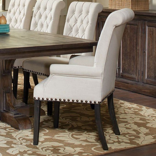 Cream chairs best sale dining room