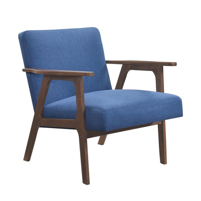Omara Blue and Brown Accent Chair