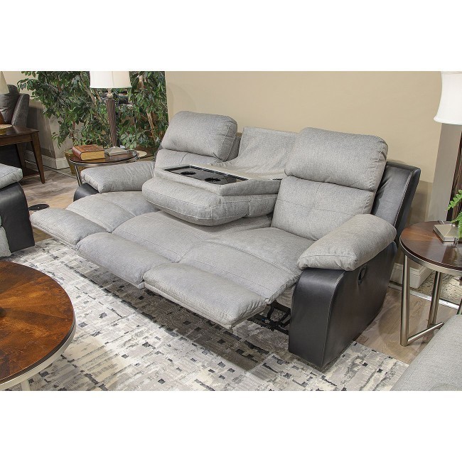 Reclining sofa with deals fold down table