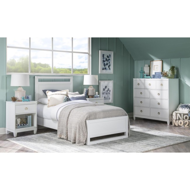 Summerland Pure White Youth Panel Bedroom Set