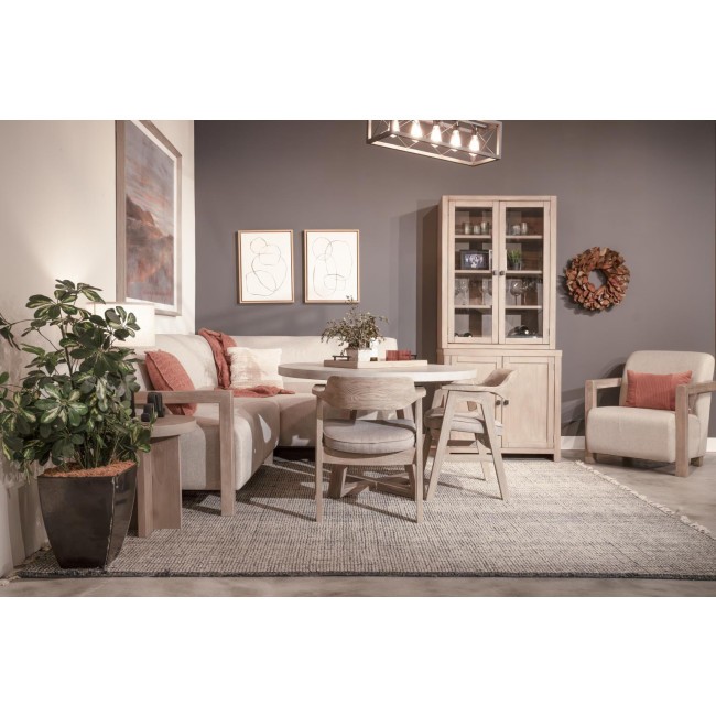 Gibson Breakfast Nook Set w/ Wren Wheat Armchairs