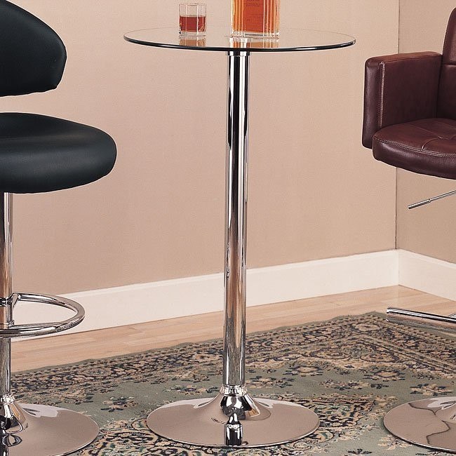 Round glass hot sale pub table