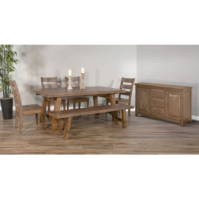Doe Valley Buckskin Dining Room Set w/ Bench