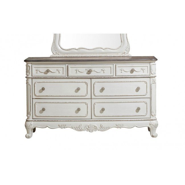 White victorian store dresser