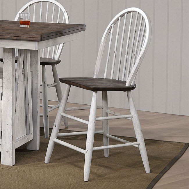 Farmhouse Windsor Back Counter Height Chair Set Of 2 Liberty
