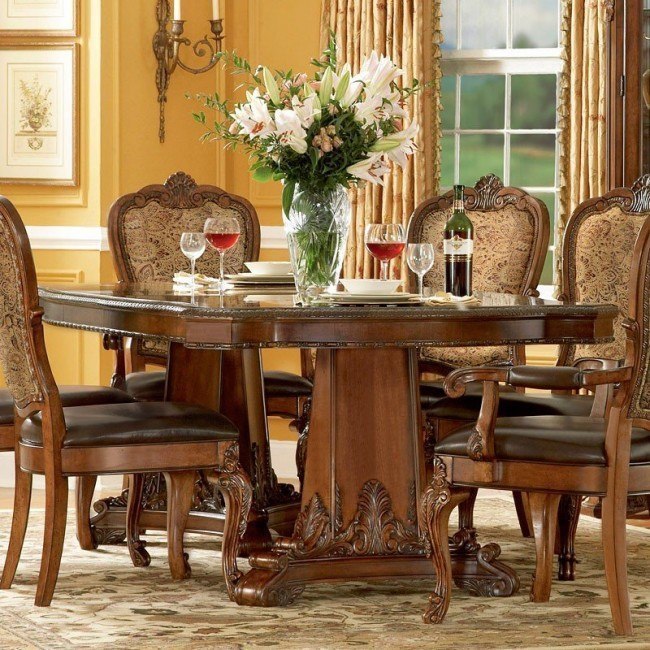 Old world dining hot sale table