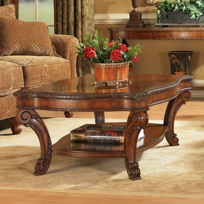 Old World Rectangular Cocktail Table ART Furniture Furniture Cart
