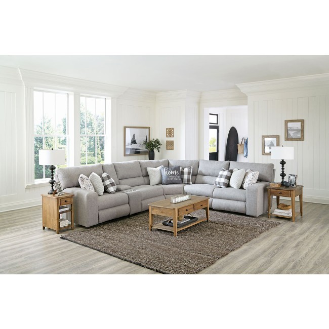 Rockport 6 Piece Reclining Sectional Catnapper Furniture Cart