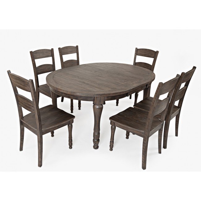 Madison County Round to Oval Dining Room Set (Barnwood)