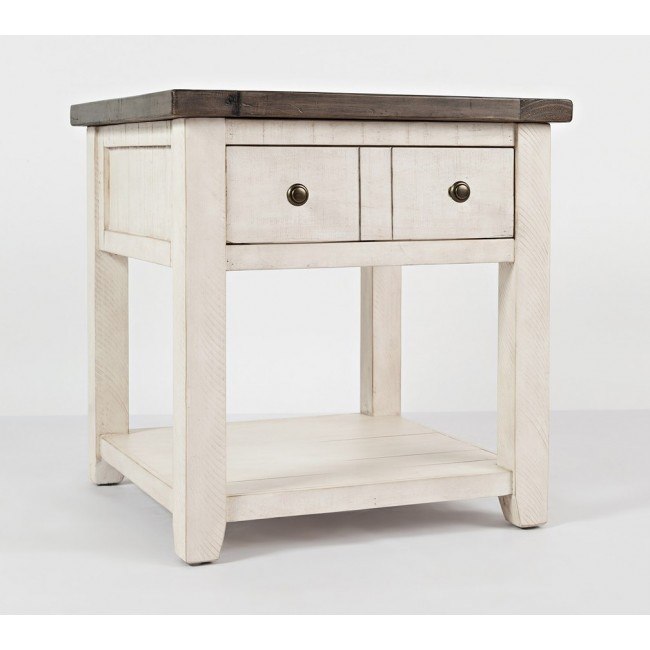 Madison County End Table (Vintage White)