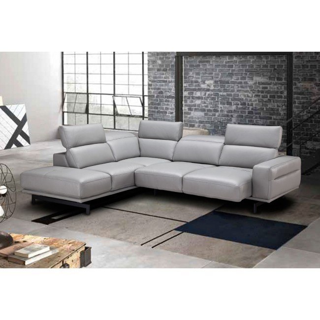 Davenport Left Chaise Sectional (Light Grey)