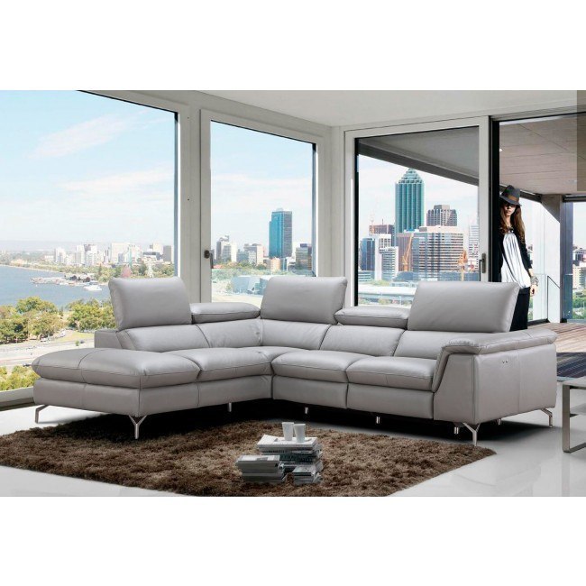 Leather left chaise sectional sale