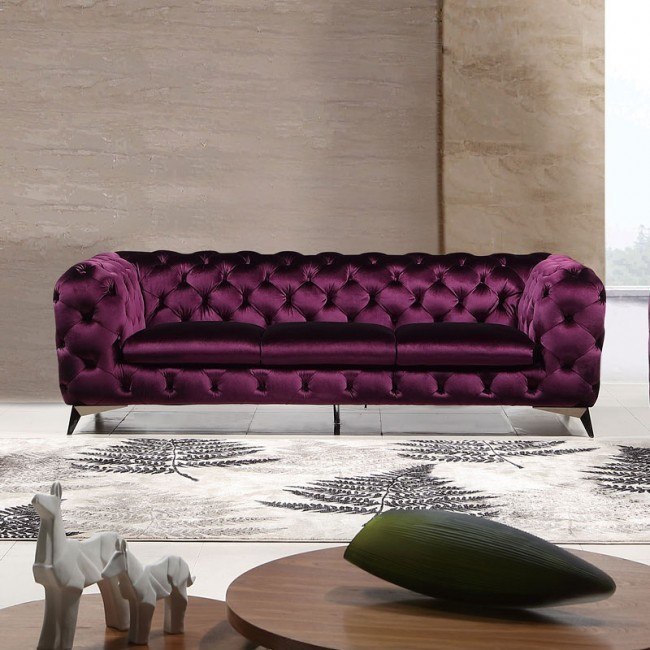 Glitz Sofa (Purple) JM Furniture | Furniture Cart