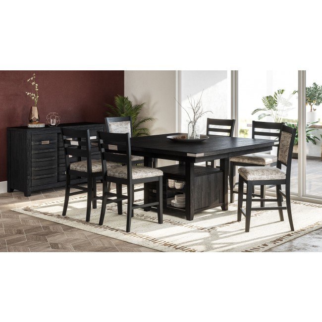Altamonte Square Counter Height Dining Set w Chair Choices Charcoal