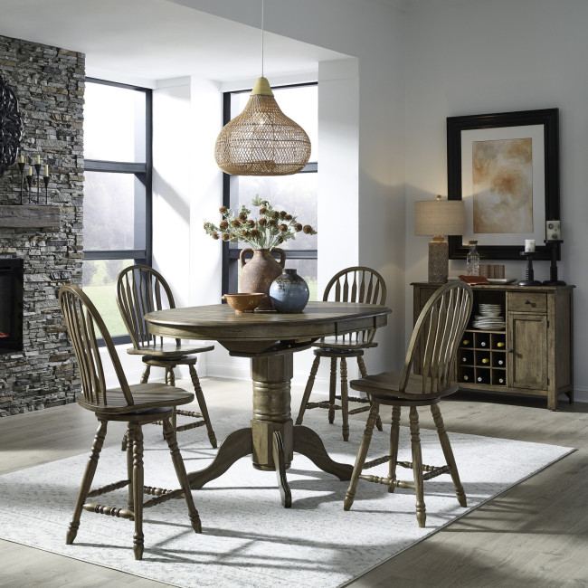 Carolina Crossing Antique Honey Gathering Dining Room Set